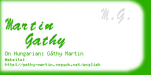 martin gathy business card